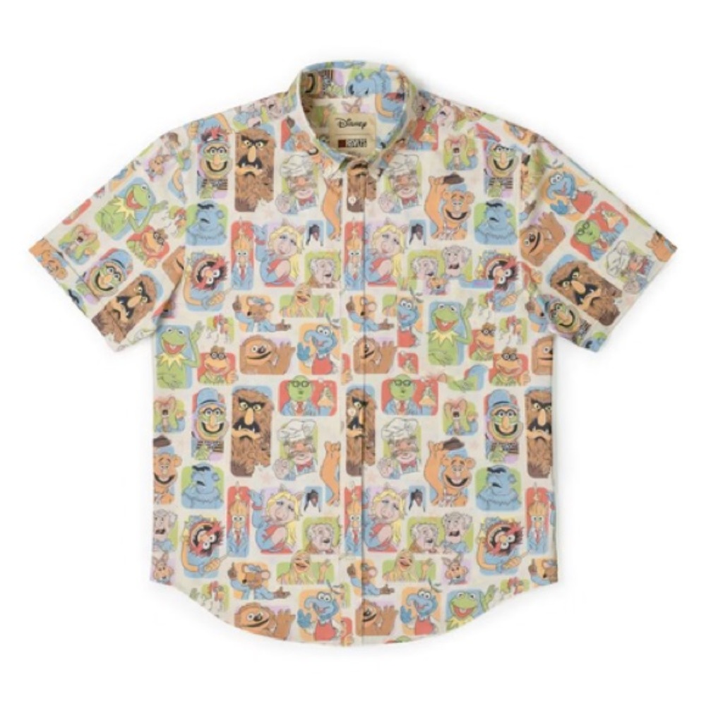 Disney Men's Cartoon Character Button Down Shirt - Multicolor